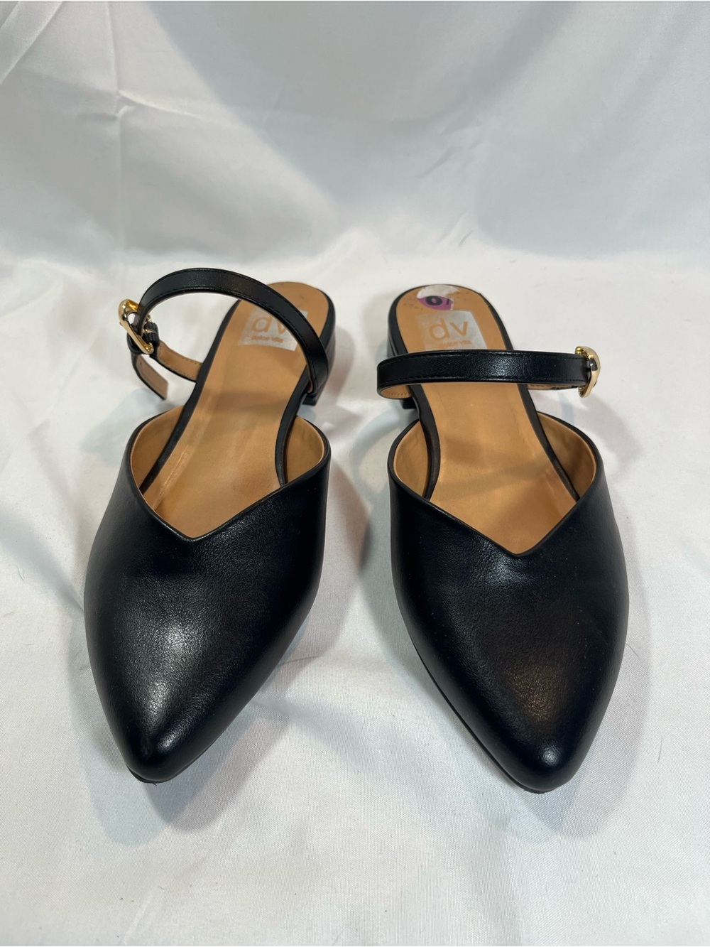 Dolce Vita Black Pointed Mary Jane Flat with Ankle Strap - Picture 3 of 10